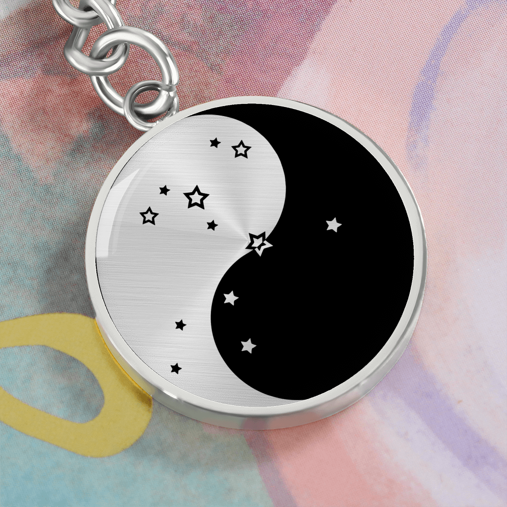 Sagittarius Keychain, Zodiac Yin Yang Jewelry