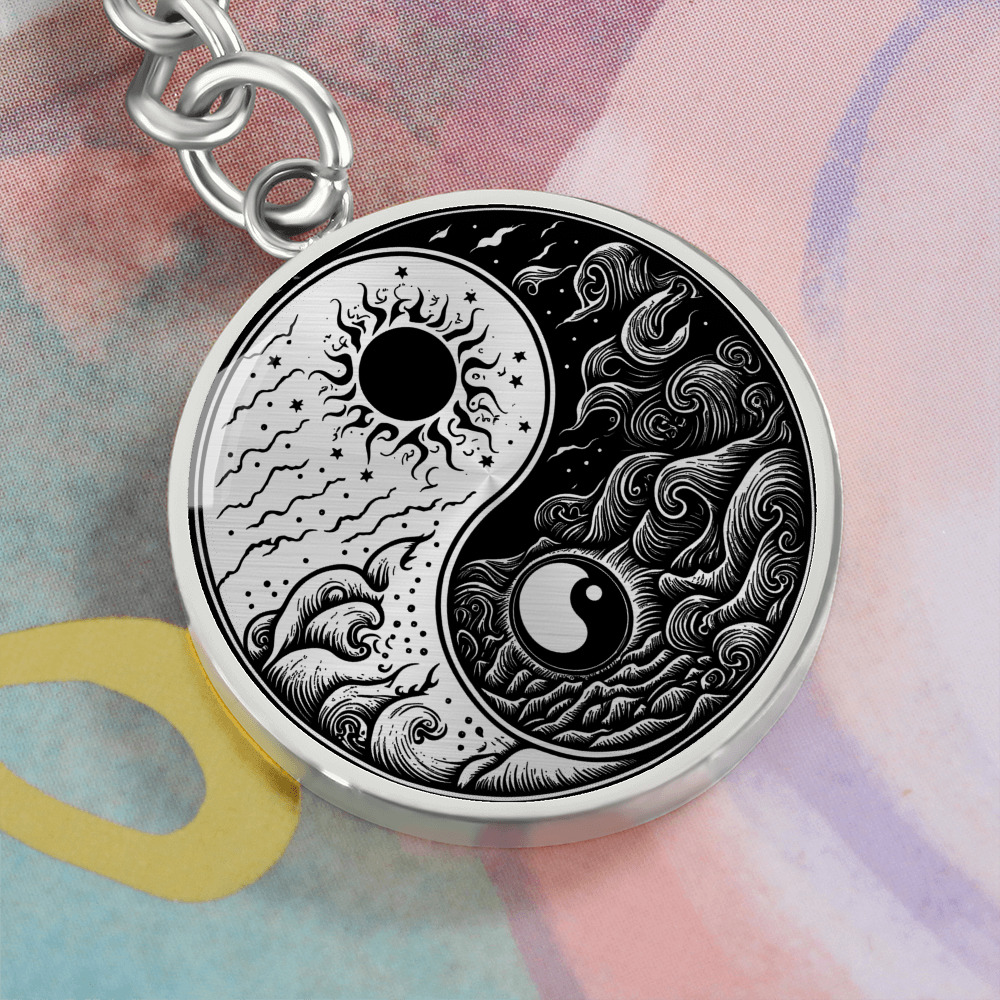 Sun and Moon Keychain