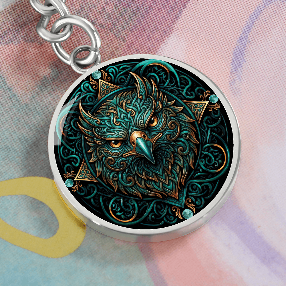 Celtic Hawk Keychain – Symbolizing Vision and Spiritual Guidance