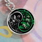Lily of the Valley Keychain - May Yin Yang Birth Flower Jewelry