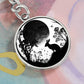 Moon and Rabbit Keychain