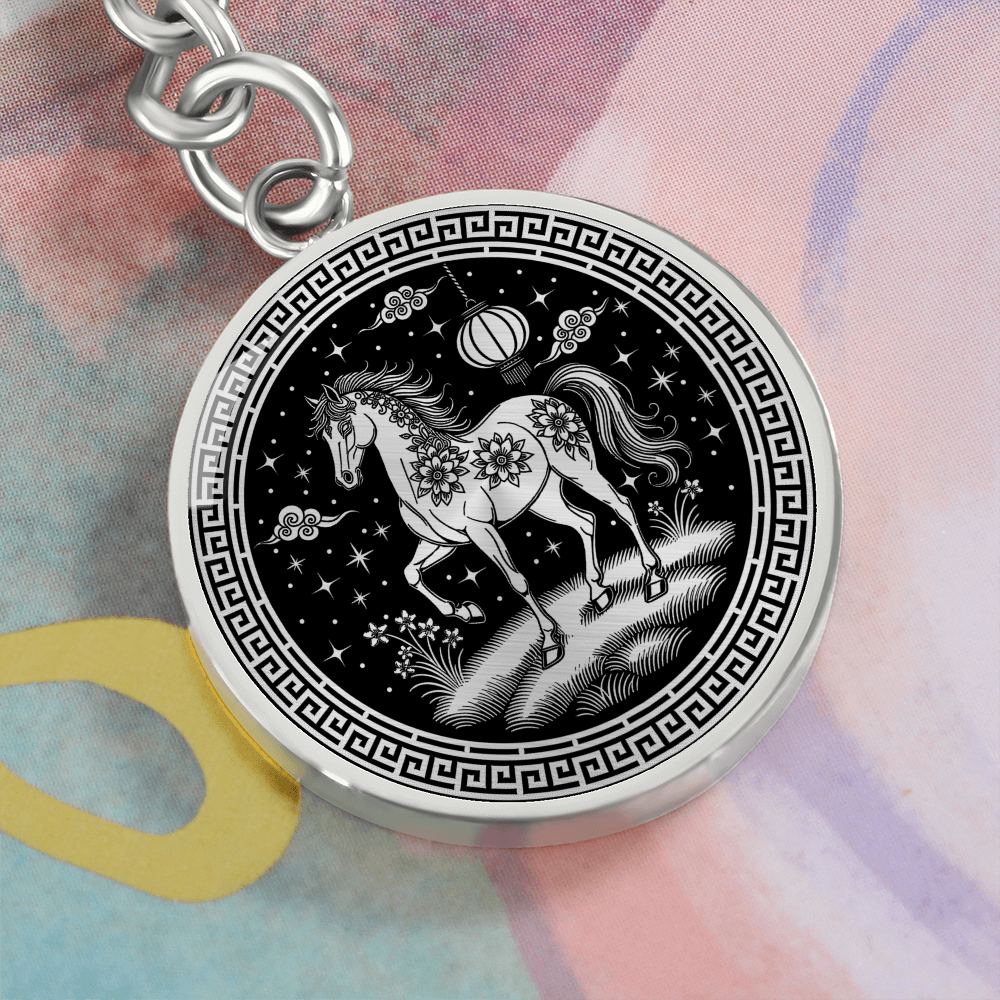 Horse Keychain Chinese Zodiac Pendant Jewelry