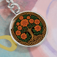 Celtic Tree of Life Pendant Keychain - Marigold October Birth Flower Jewelry