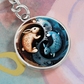 Yin Yang Rabbit Keychain
