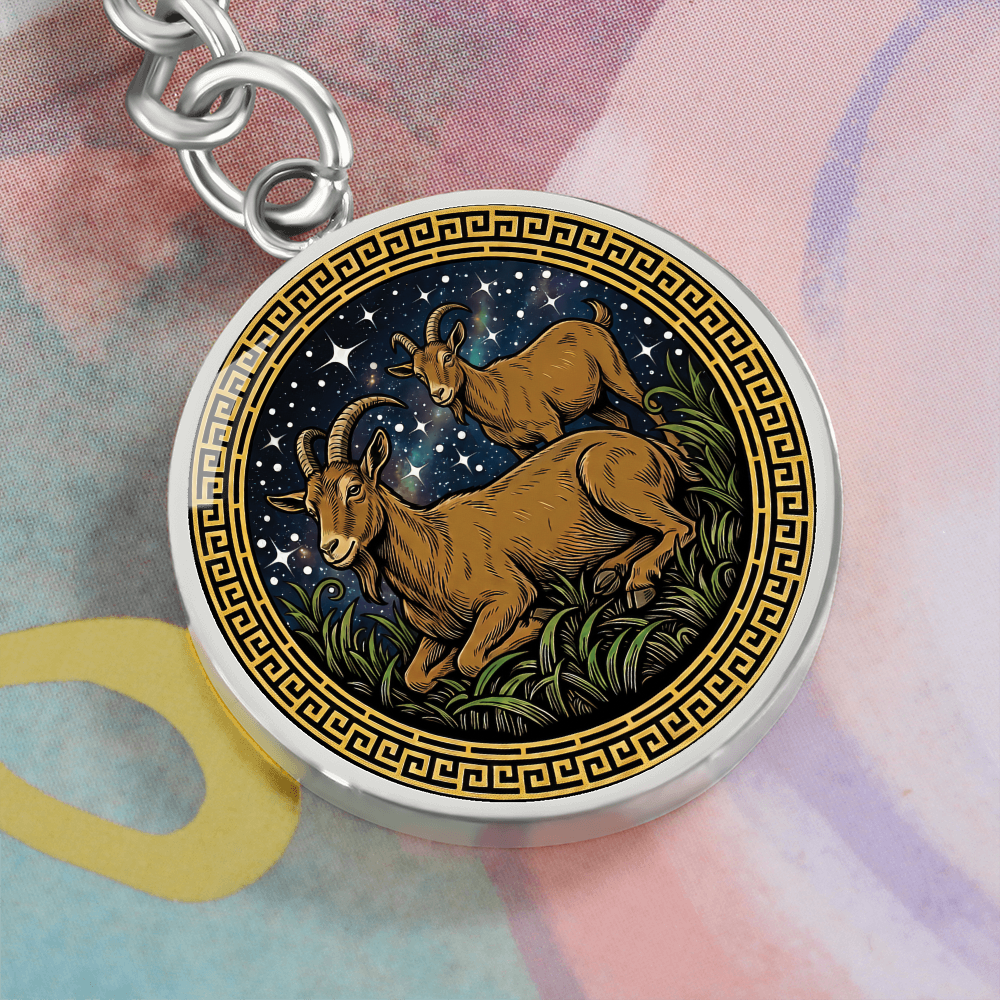 Goat Keychain - Couples Chinese Zodiac Animal Pendant Jewelry