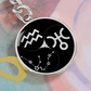 Aquarius Keychain - Yin Yang Pendant Jewelry