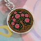 Celtic Tree of Life Pendant Keychain - Carnation January Birth Flower Jewelry