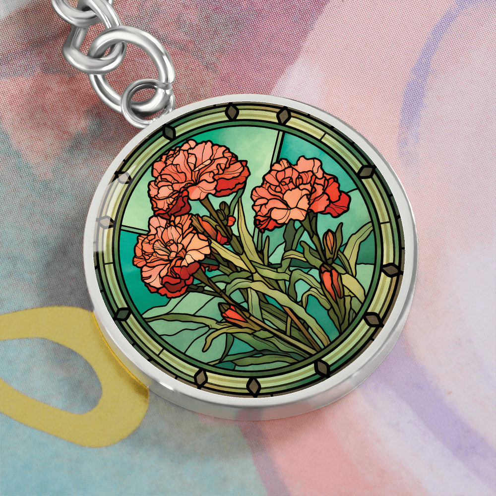 Carnation Keychain