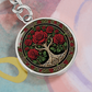 Celtic Tree of Life Pendant Keychain - Rose June Birth Flower Jewelry