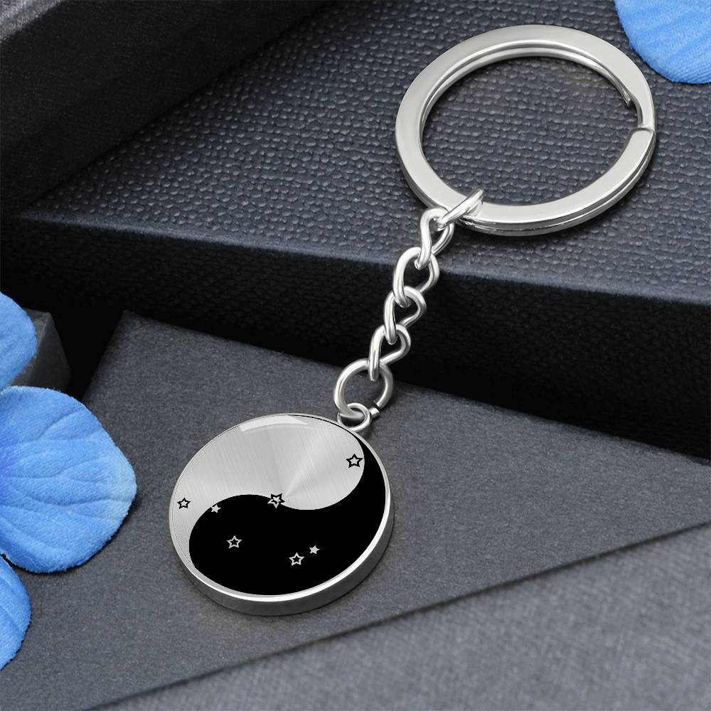 Capricorn Yin Yang Keychain