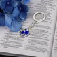Blue Morning Glory Keychain