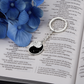 Gemini Yin Yang Pendant Keychain - Zodiac Constellation Jewelry
