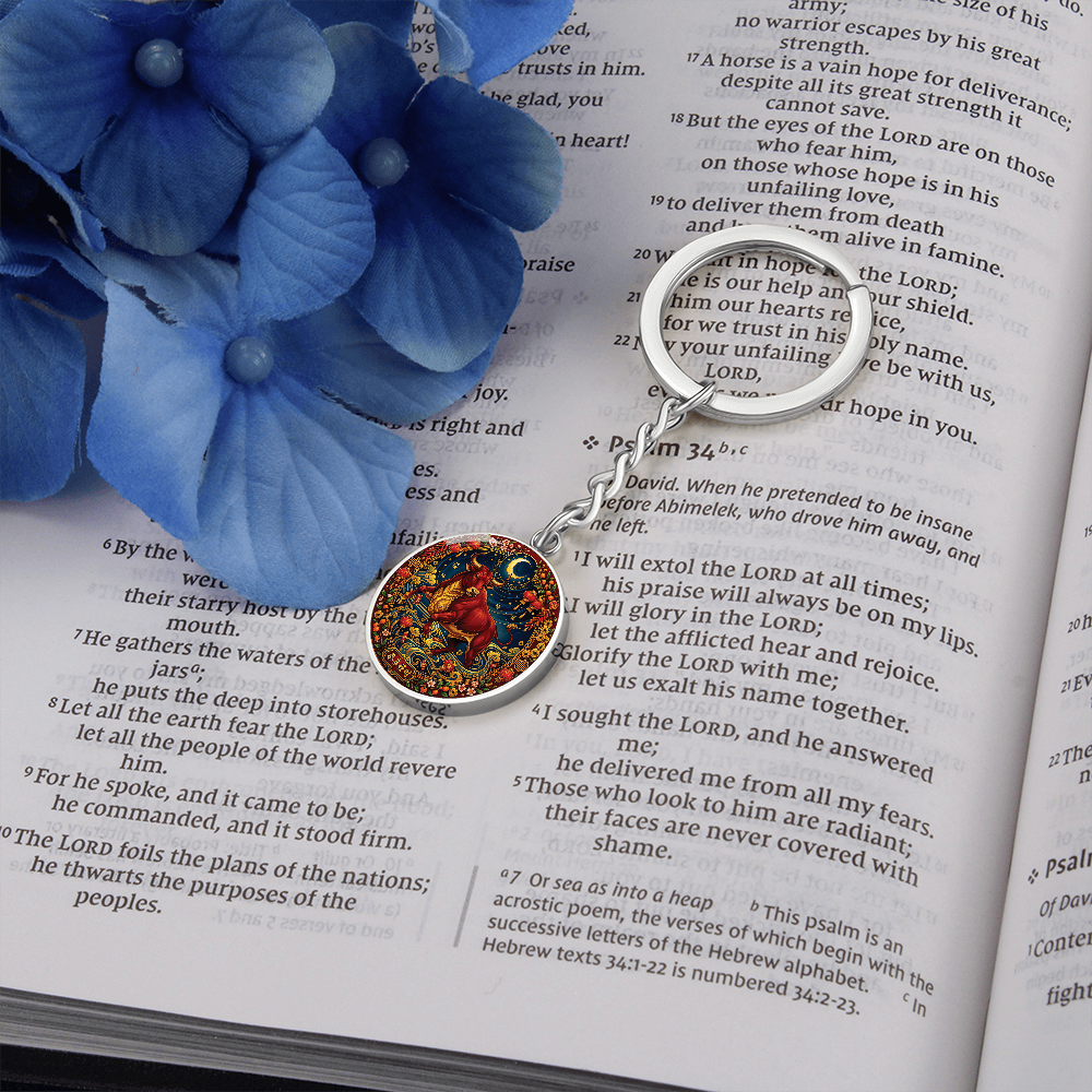Year of The Ox Keychain - Chinese Zodiac Animal Charm Pendant Jewelry