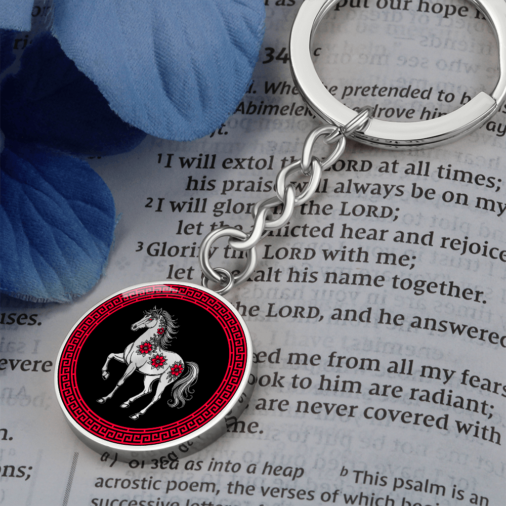 Horse Keychain Chinese Zodiac Animal Pendant Jewelry