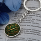 Compass Rose Keychain - Green Celtic Pendant Jewelry