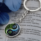 Nature & Circuit Yin Yang Pendant Keychain