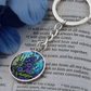 Larkspur Keychain