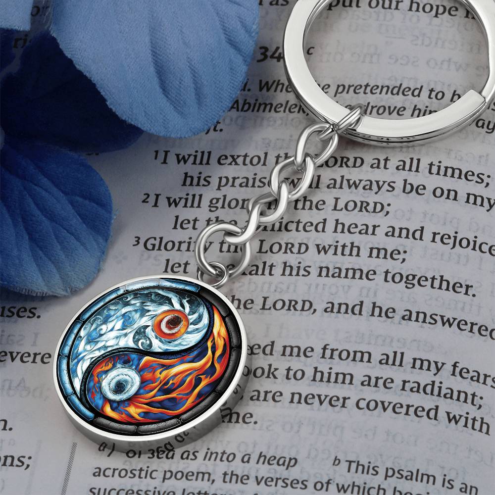 Fire and Ice Keychain