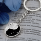 Gemini Yin Yang Pendant Keychain - Zodiac Constellation Jewelry