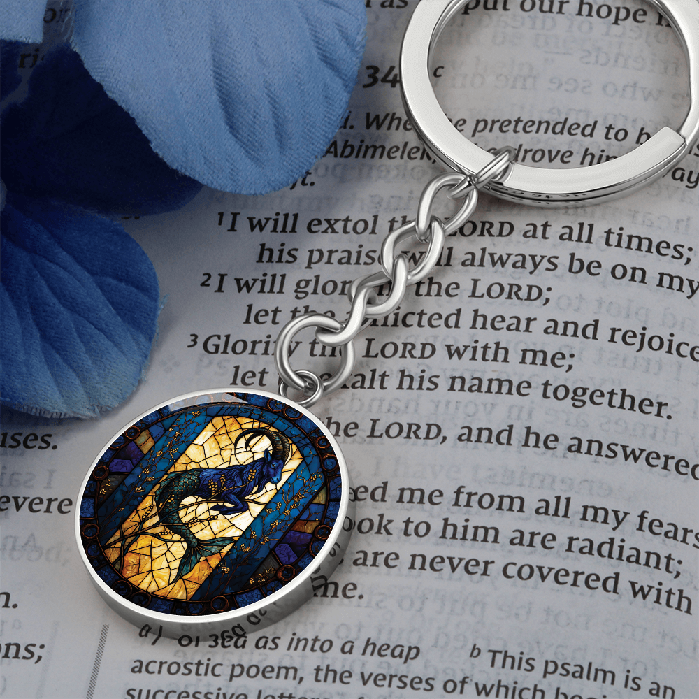 Capricorn Goat Keychain - Zodiac Pendant Jewelry