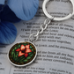Gladiolus Keychain