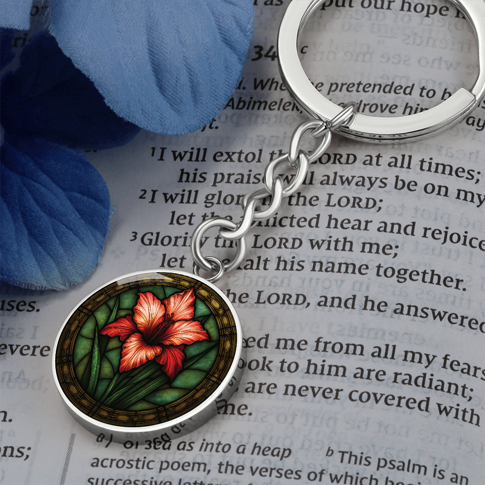 Gladiolus Keychain