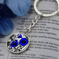 Blue Morning Glory Keychain