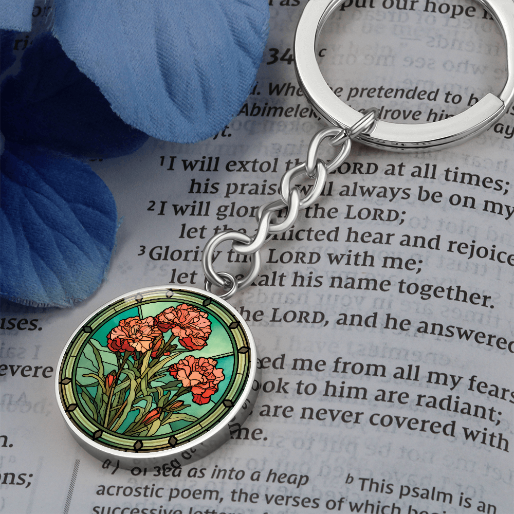 Carnation Keychain