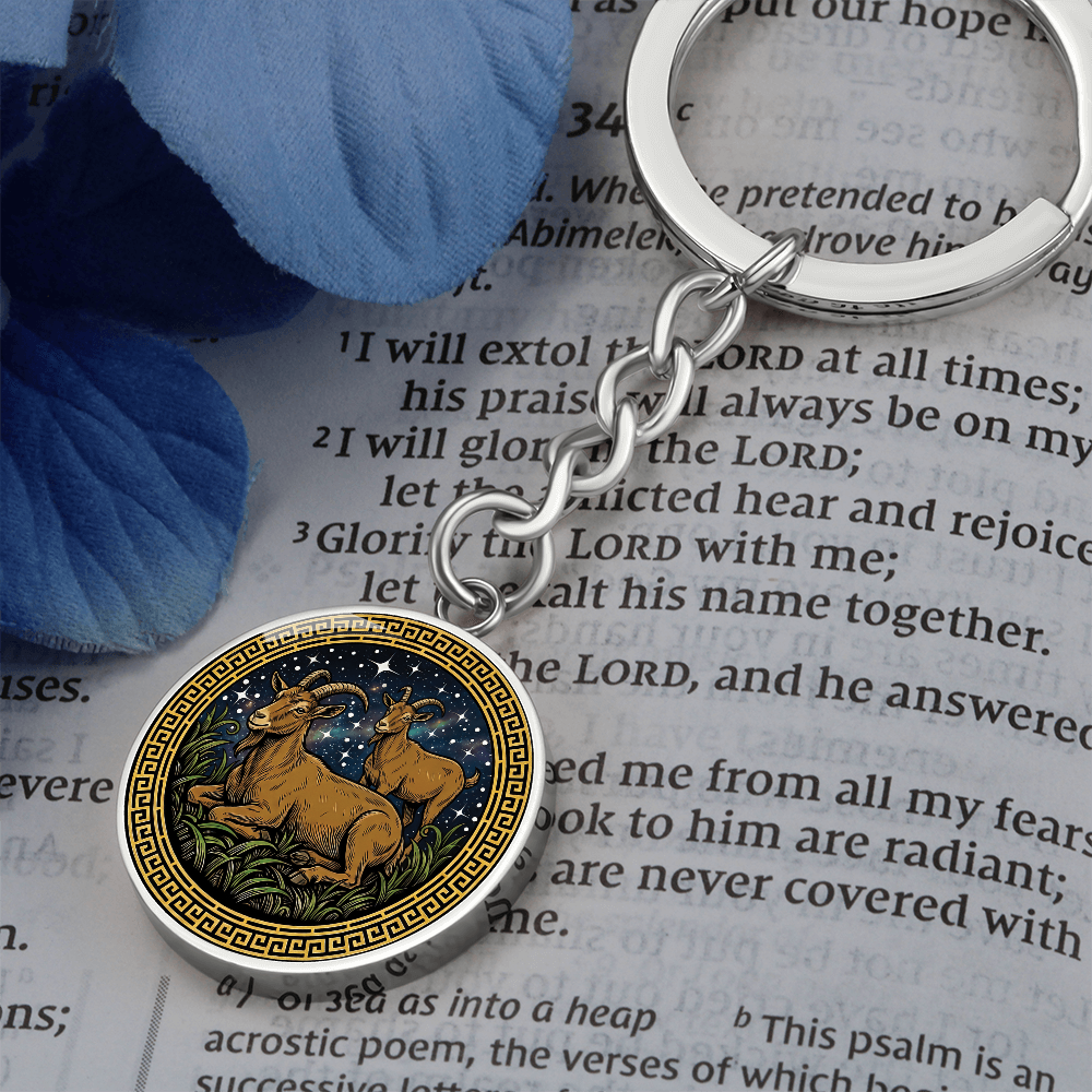 Goat Keychain - Couples Chinese Zodiac Animal Pendant Jewelry