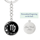 Virgo Zodiac Pendant Keychain