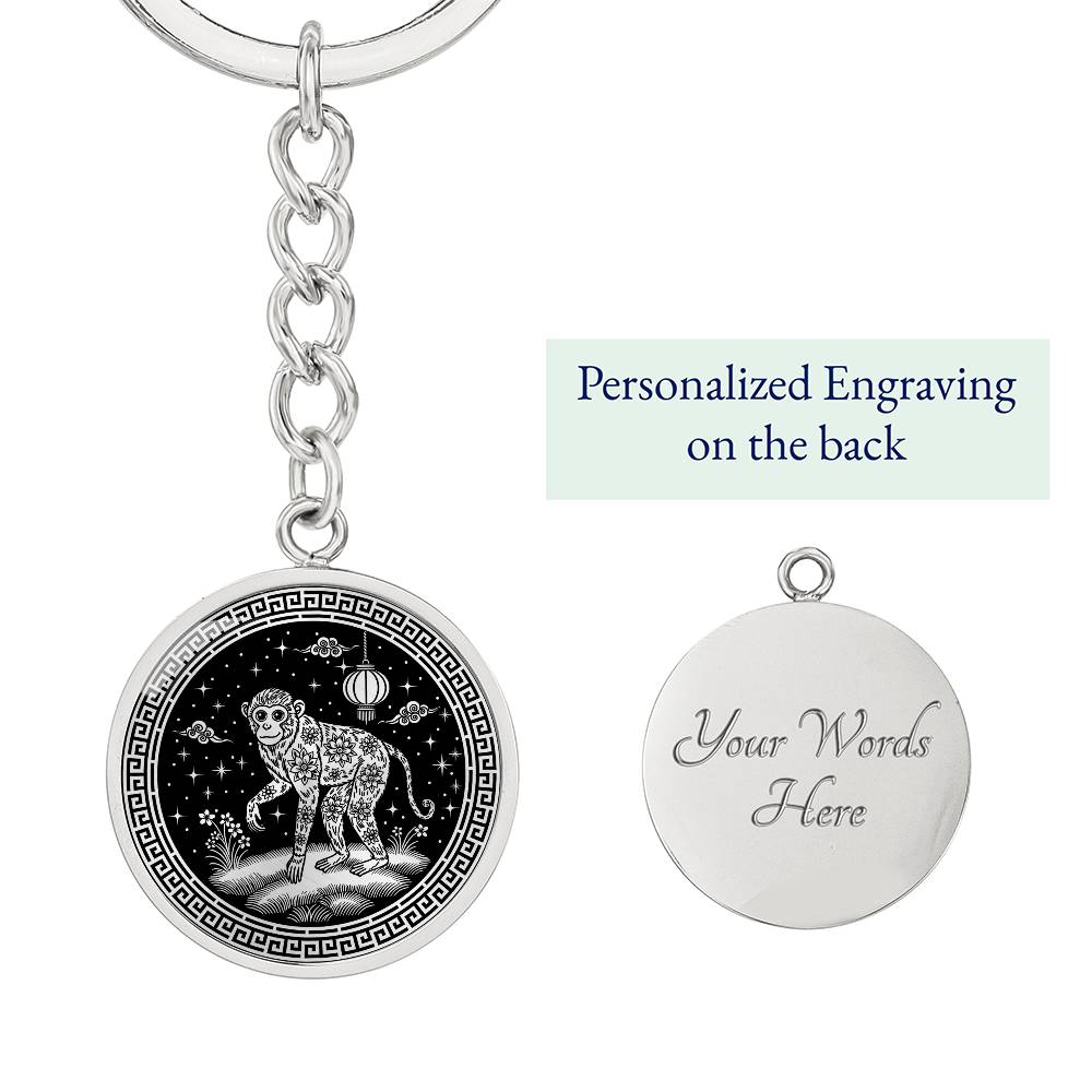 Monkey Keychain Chinese Zodiac Animal Pendant Jewelry