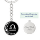 Libra Zodiac Pendant Keychain