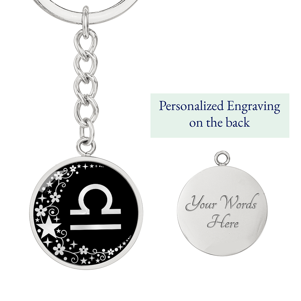 Libra Zodiac Pendant Keychain
