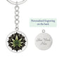 Marijuana Leaf Keychain