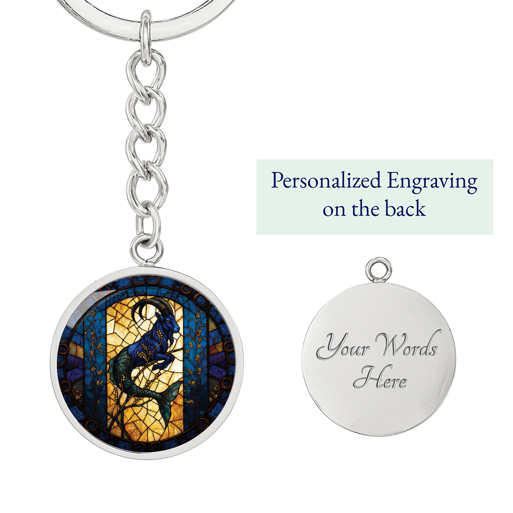 Capricorn Goat Keychain - Zodiac Pendant Jewelry