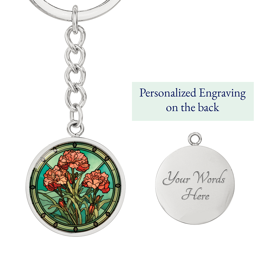 Carnation Keychain