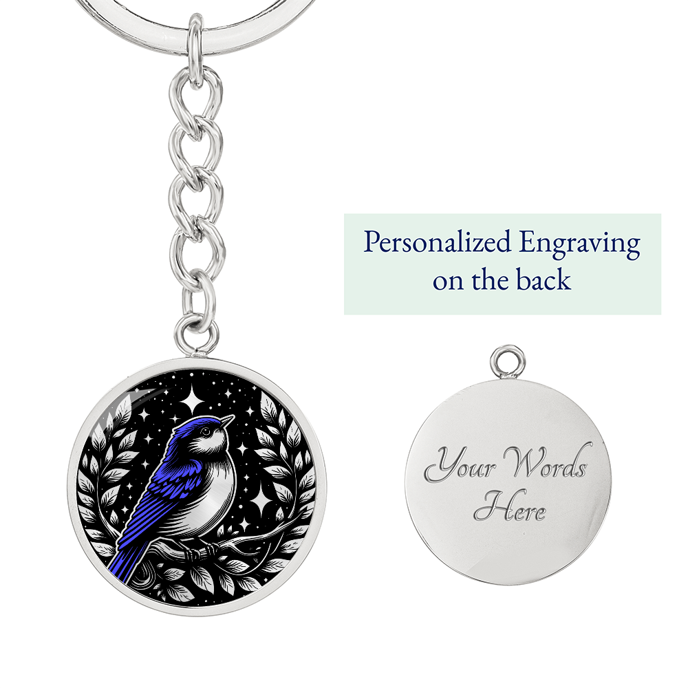 Eastern Bluebird Keychain