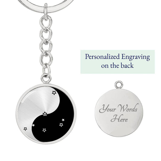 Capricorn Yin Yang Keychain