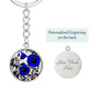 Blue Morning Glory Keychain