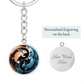 Yin Yang Rabbit Keychain
