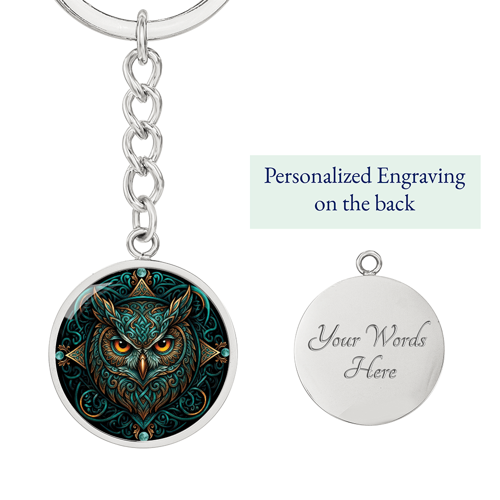 Celtic Owl Keychain – Symbolizing Wisdom and Spiritual Guidance