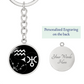 Aquarius Keychain - Yin Yang Pendant Jewelry