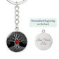 Tree of Life Keychain - Red Birthstone Design