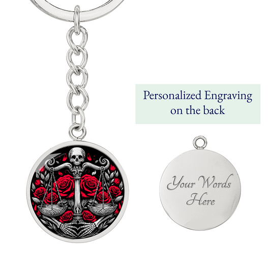 Gothic Libra Zodiac Keychain