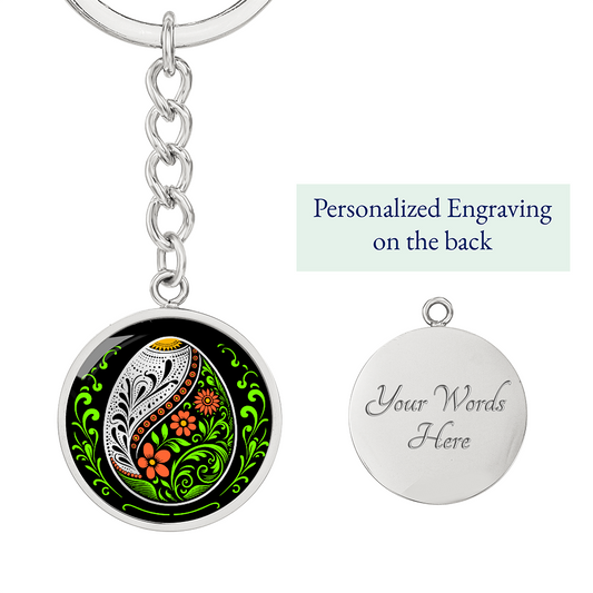 Easter Egg Keychain Orange