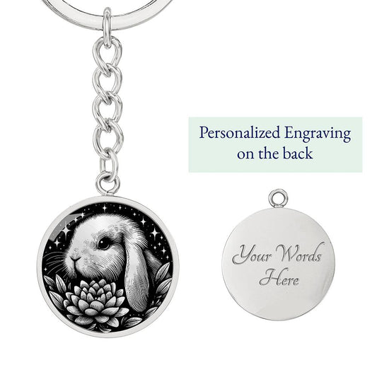 Holland Lop Bunny Keychain