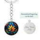 Marijuana Keychain with engraving