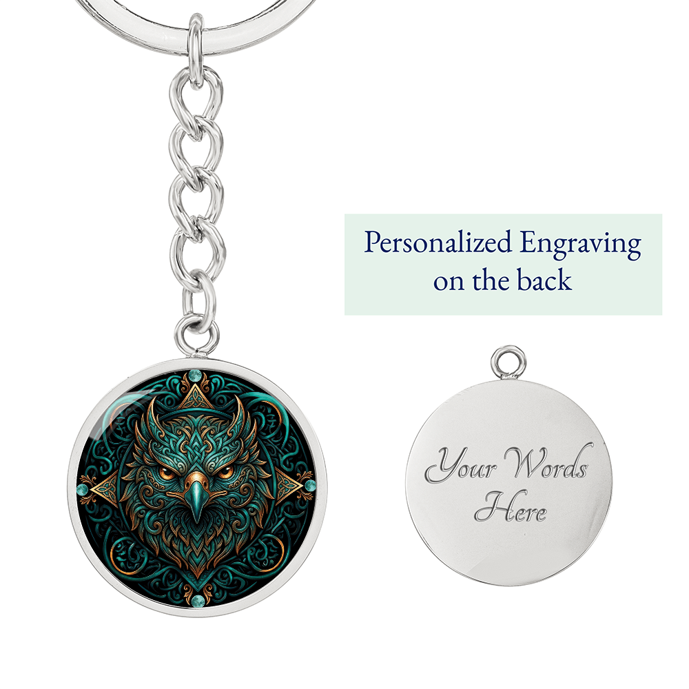 Celtic Hawk Keychain – Symbolizing Vision and Spiritual Guidance