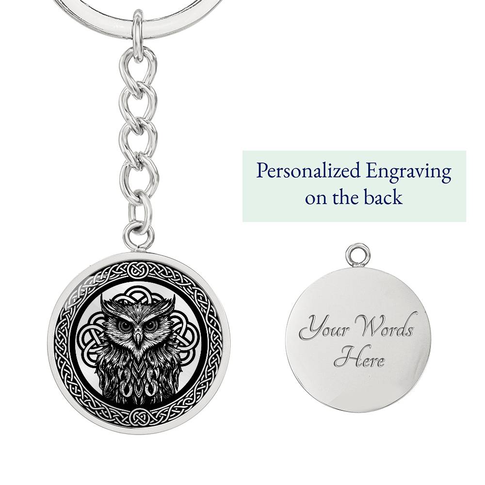 Celtic Owl Keychain