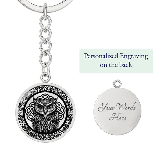 Celtic Owl Keychain